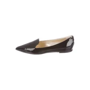 Jimmy Choo Guild Patent Leather Flats Shoes W Tags - 9 Black