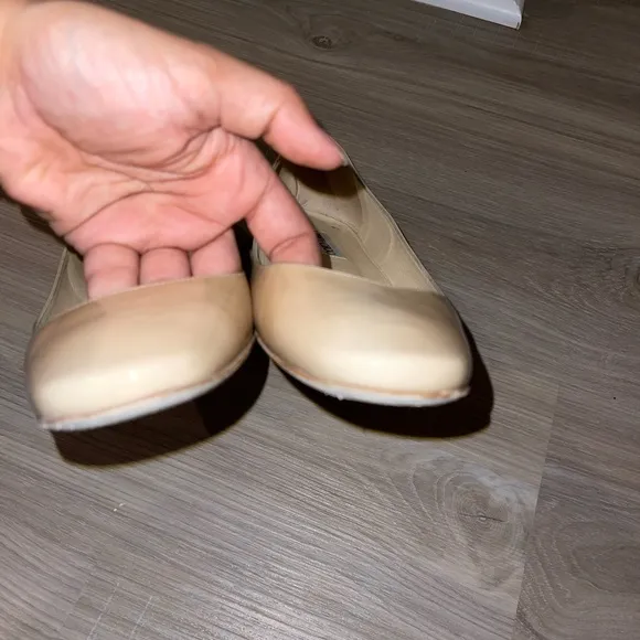 Jimmy Choo  London flat patent cream shoes