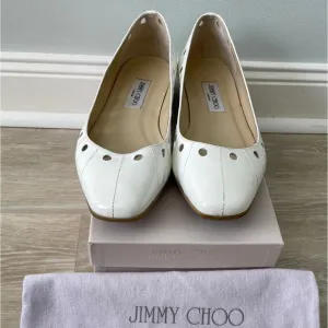 Jimmy Choo shoes white patent leather flats