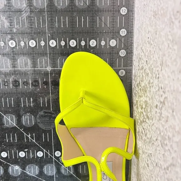 Jimmy Choo Women Size EU 39 US 9 Shocking Yellow Patent Leather Gladiator Shoes