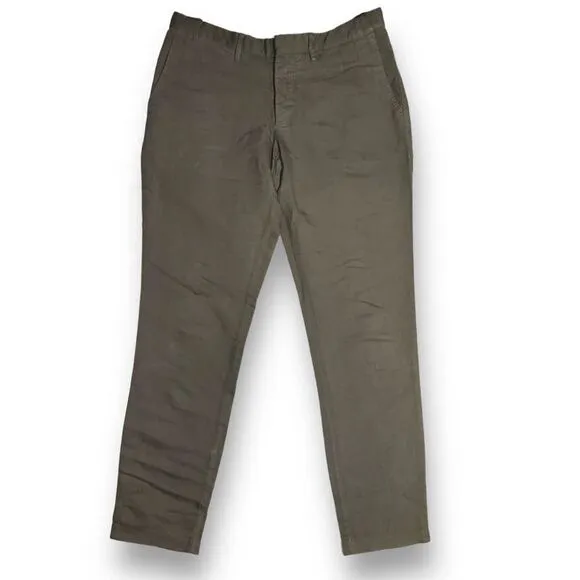 J.Lindeberg Men's Olive Green Dress Pants Size 48 Casual Slim Fit