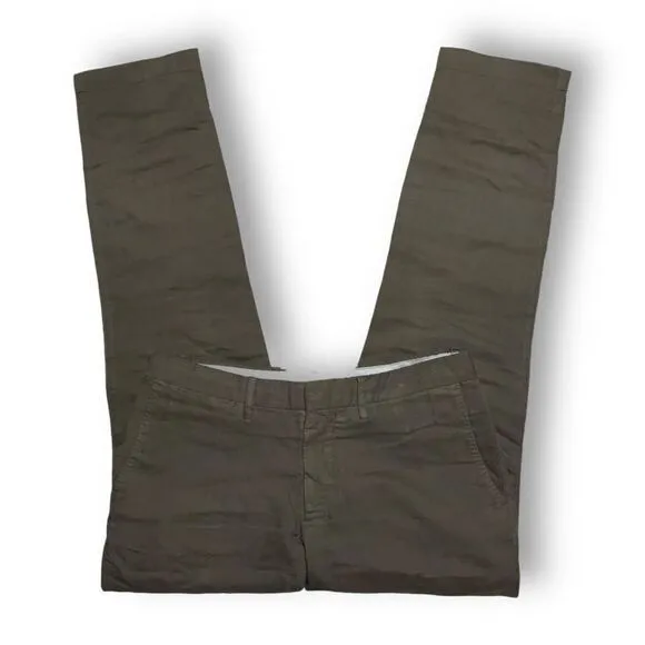 J.Lindeberg Men's Olive Green Dress Pants Size 48 Casual Slim Fit