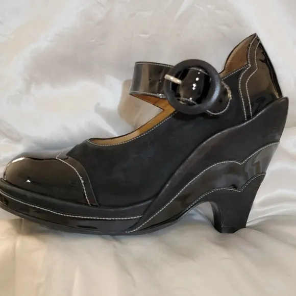 John Fluevog Women's Black Mary Jane Shoes