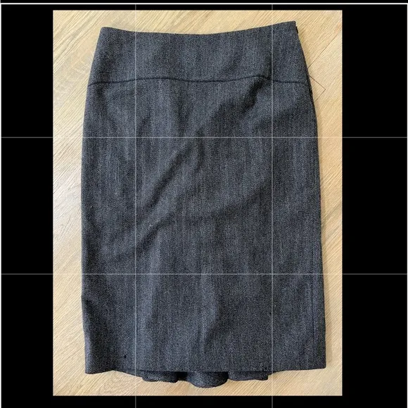 JOHN GALLIANO of DIOR Gray Herringbone Skirt