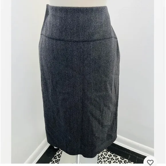 JOHN GALLIANO of DIOR Gray Herringbone Skirt