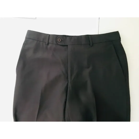 John Varvatos Dress Pants Mens Size 33 Wool Blend Slacks Trousers Mocha Charcoal