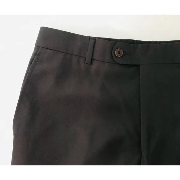 John Varvatos Dress Pants Mens Size 33 Wool Blend Slacks Trousers Mocha Charcoal