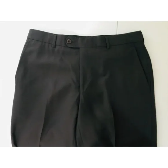 John Varvatos Dress Pants Mens Size 33 Wool Blend Slacks Trousers Mocha Charcoal