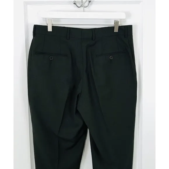 John Varvatos Dress Pants Mens Size 33 Wool Blend Slacks Trousers Mocha Charcoal