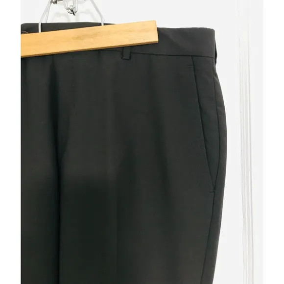 John Varvatos Dress Pants Mens Size 33 Wool Blend Slacks Trousers Mocha Charcoal