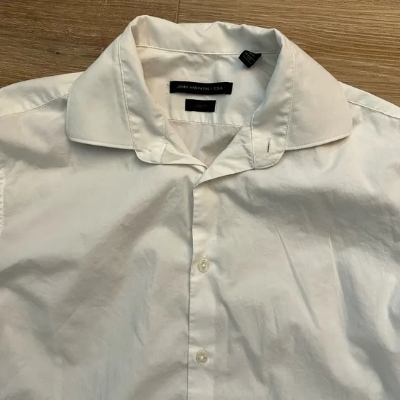 John Varvatos Slim Fit White Dress Shirt 15.5