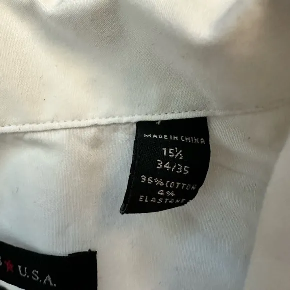 John Varvatos Slim Fit White Dress Shirt 15.5