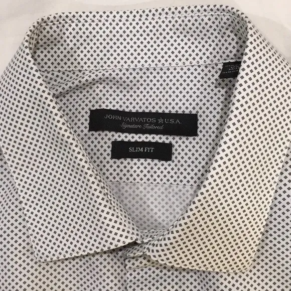 John Varvatos Star Mens Signature Tailored Slim Fit Dress Shirt
