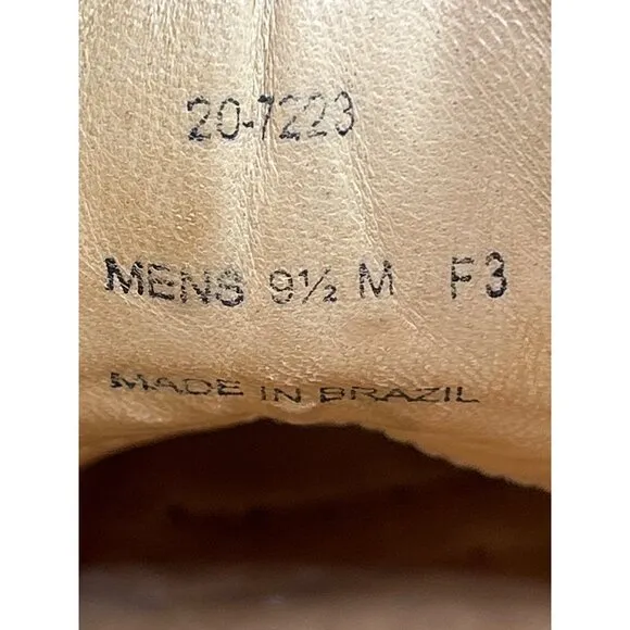 Johnston &amp; Murphy Mens 9.5M Brown Leather Dress Shoes Sheepskin Insole