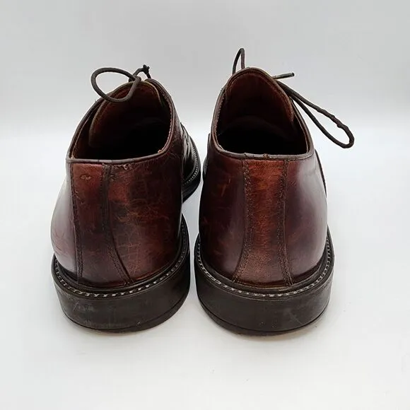 Johnston &amp; Murphy Mens 9M Brown Oxford Dress Shoes Lace Up Leather 20-7110