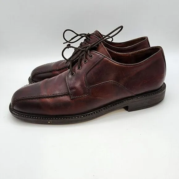 Johnston &amp; Murphy Mens 9M Brown Oxford Dress Shoes Lace Up Leather 20-7110