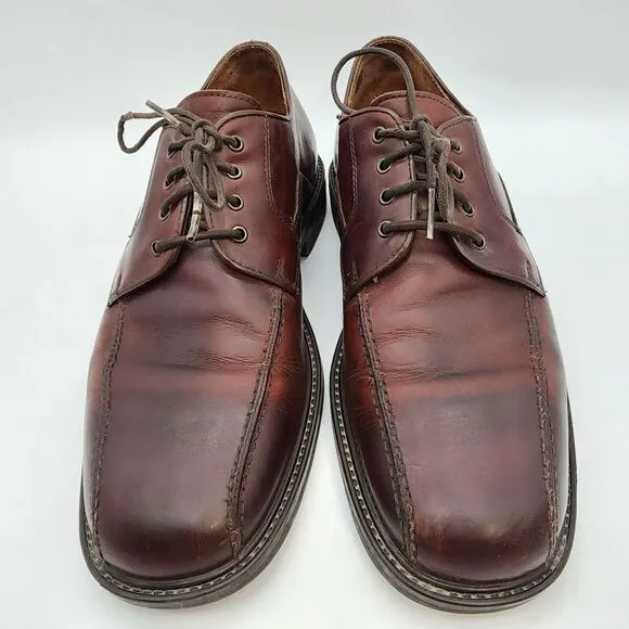 Johnston &amp; Murphy Mens 9M Brown Oxford Dress Shoes Lace Up Leather 20-7110