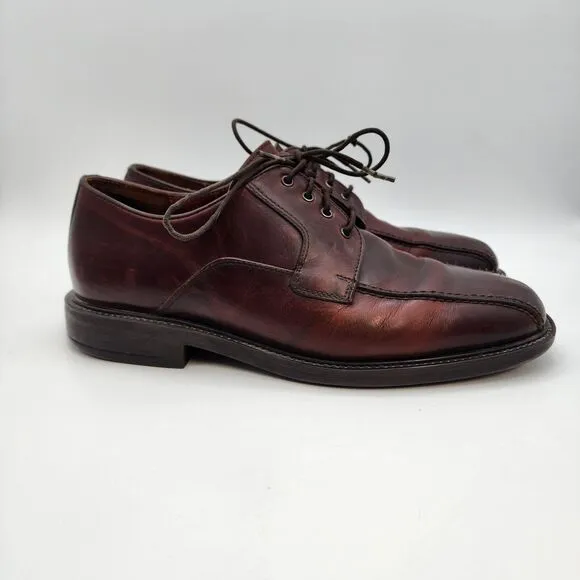 Johnston &amp; Murphy Mens 9M Brown Oxford Dress Shoes Lace Up Leather 20-7110