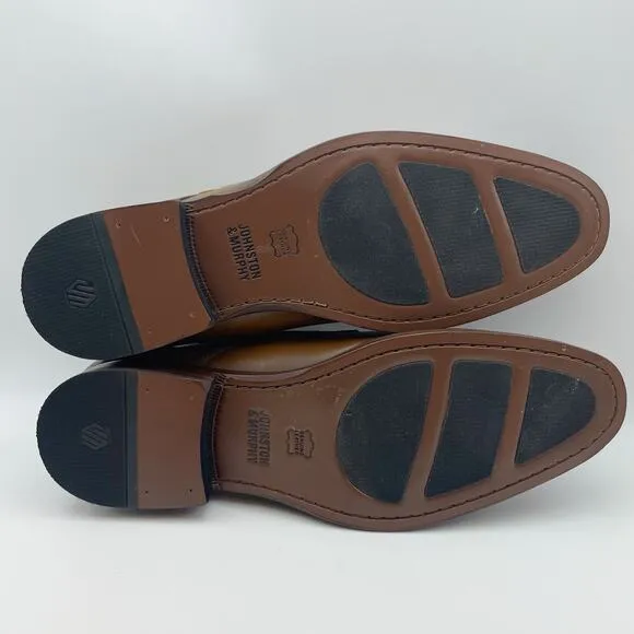 Johnston &amp; Murphy Mens Danridge Dress Shoes US 13 Brown Double Monk Leather NIB