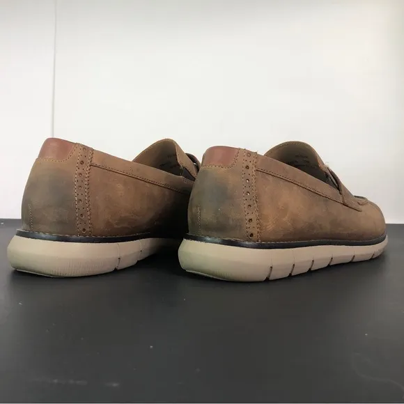 Johnston &amp; Murphy Men’s PF50 Holden Oiled Leather Size 10M 20-2020 Slip On Shoes