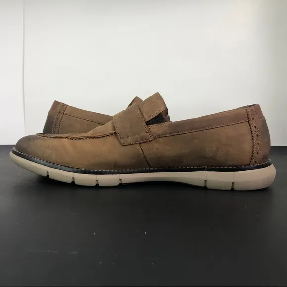 Johnston &amp; Murphy Men’s PF50 Holden Oiled Leather Size 10M 20-2020 Slip On Shoes