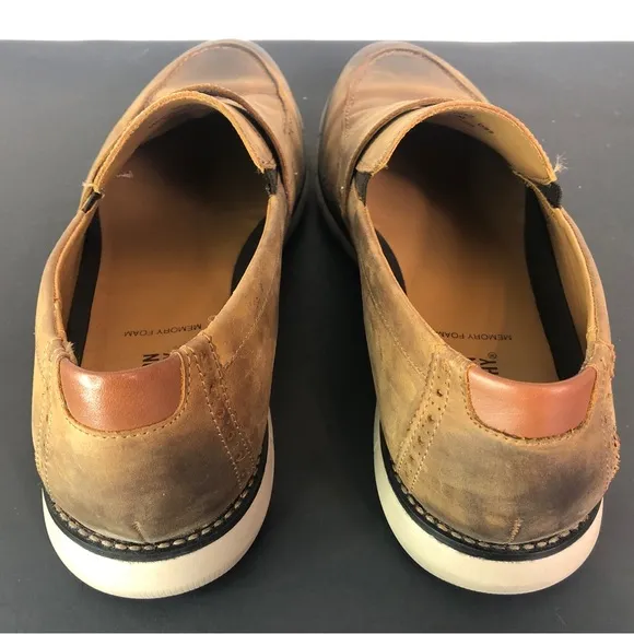 Johnston &amp; Murphy Men’s PF50 Holden Oiled Leather Size 10M 20-2020 Slip On Shoes