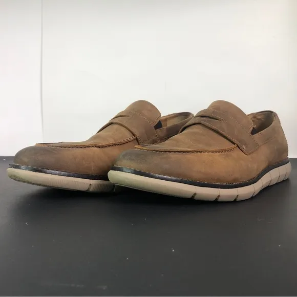 Johnston &amp; Murphy Men’s PF50 Holden Oiled Leather Size 10M 20-2020 Slip On Shoes