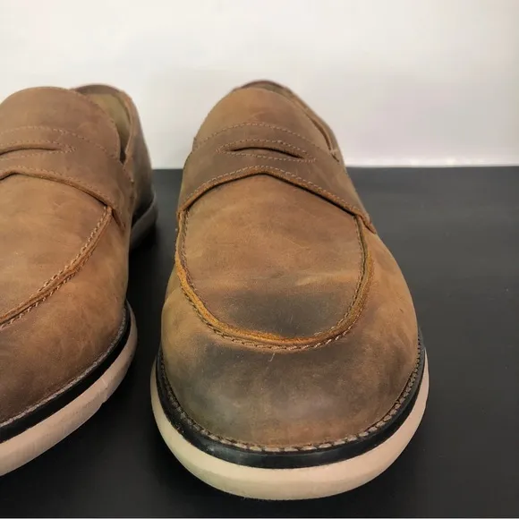 Johnston &amp; Murphy Men’s PF50 Holden Oiled Leather Size 10M 20-2020 Slip On Shoes