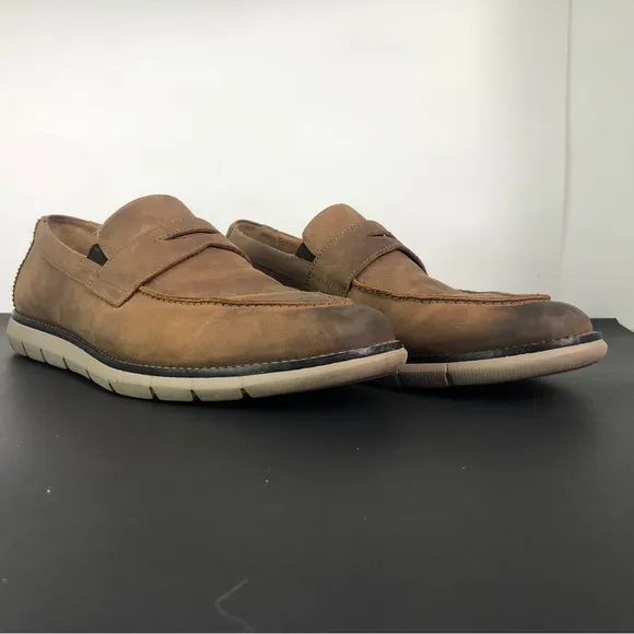 Johnston &amp; Murphy Men’s PF50 Holden Oiled Leather Size 10M 20-2020 Slip On Shoes