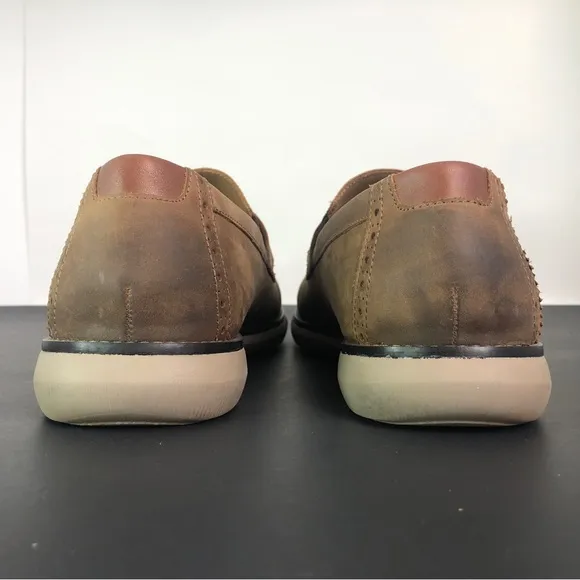 Johnston &amp; Murphy Men’s PF50 Holden Oiled Leather Size 10M 20-2020 Slip On Shoes