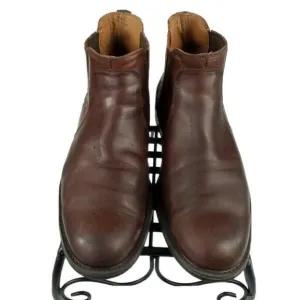 Johnston Murphy Cardell Leather Chelsey Ankle Boots Mens Brown 8M Side Gore