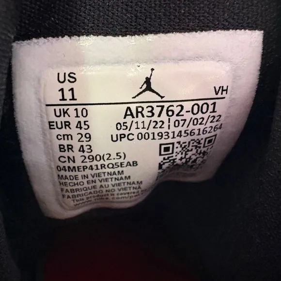 JORDAN ACCESS 'BLACK GYM RED' Men’s Size 11