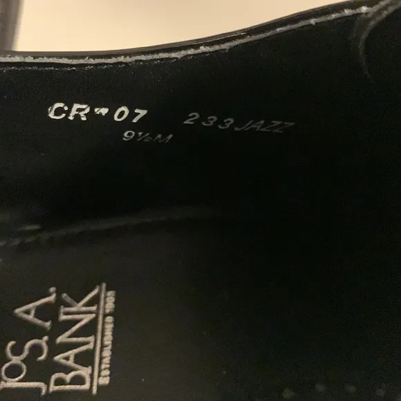 Jos A Bank Patent leather dress shoe. Gently used. Beautifully polished