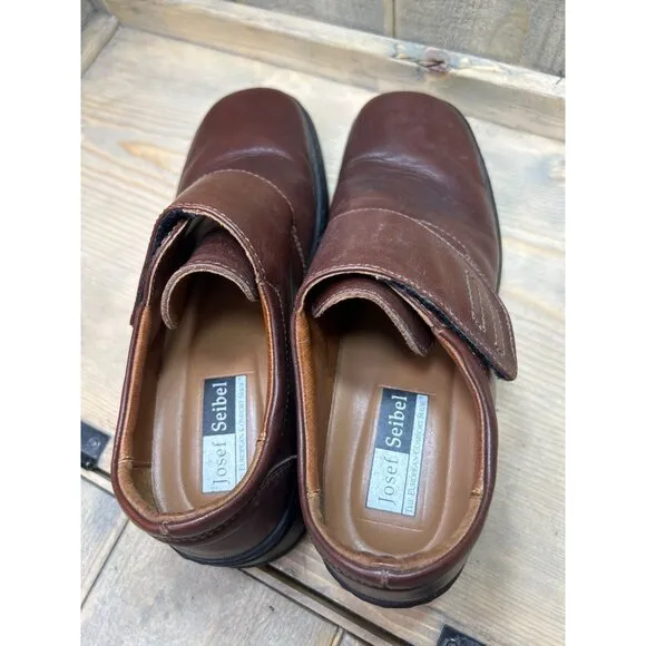 Josef Seibel EU42 US8.5-9 Mens Brown Casuak Smart Leather Shoes Hook Loop