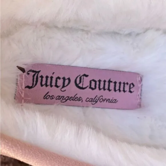 Juicy Couture Pink Fuzzy Moccasins/Slippers. Size 10. New!