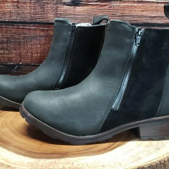 Kamik Womens Size 9 Isabella Lo Waterproof Leather Ankle Boots Black $140