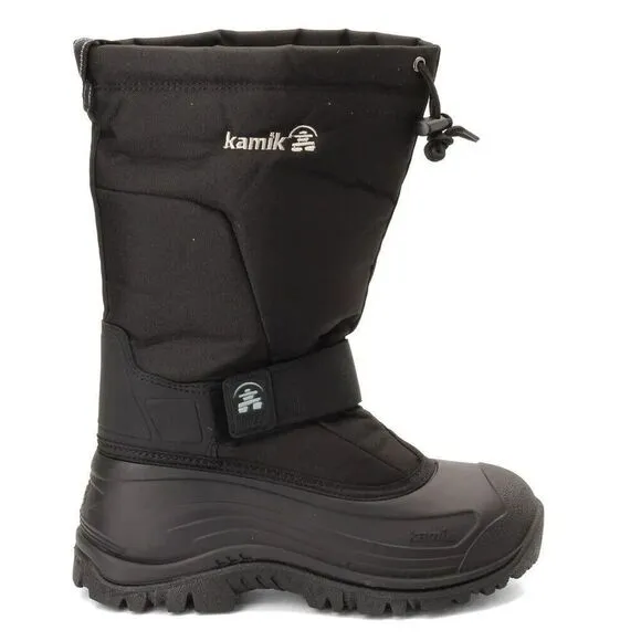 Kamik Greenbay 4 NK0200S-BLK Boots Men's US 12 Black Waterproof Snow Boot ZPO420