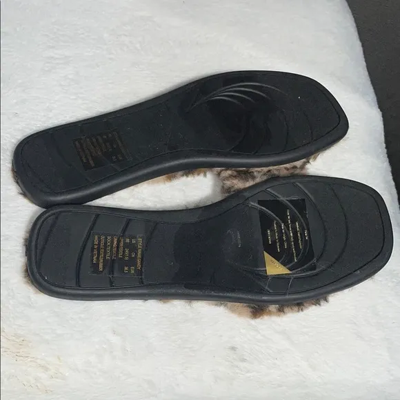 Kate Spade Cozy Brown and Black Animal Print Slippers