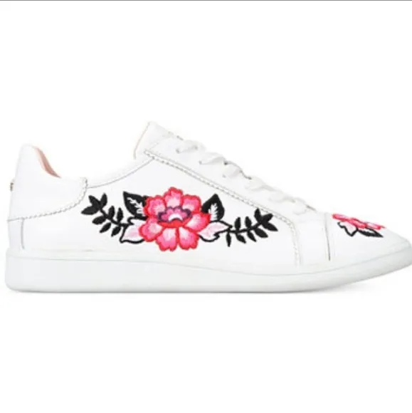 kate spade Everhart Sneakers White Napa Sheep Skin Leather Comfy 8.5m &amp; 9.5m NIB