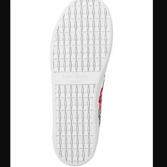 kate spade Everhart Sneakers White Napa Sheep Skin Leather Comfy 8.5m &amp; 9.5m NIB