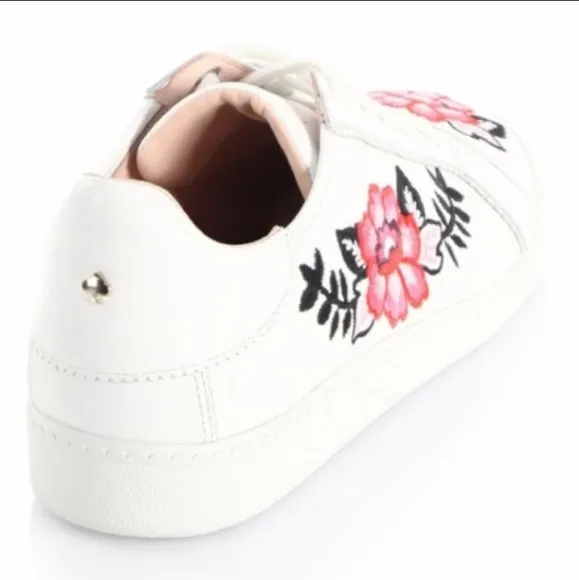 kate spade Everhart Sneakers White Napa Sheep Skin Leather Comfy 8.5m &amp; 9.5m NIB