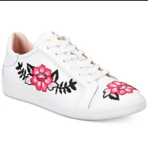 kate spade Everhart Sneakers White Napa Sheep Skin Leather Comfy 8.5m &amp; 9.5m NIB