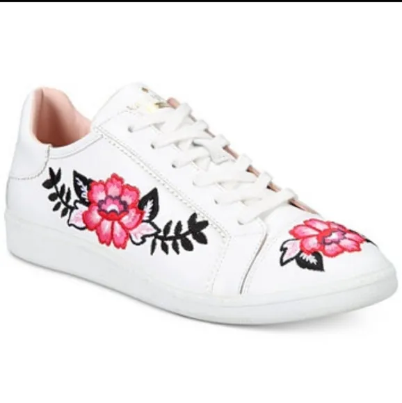 kate spade Everhart Sneakers White Napa Sheep Skin Leather Comfy 8.5m &amp; 9.5m NIB