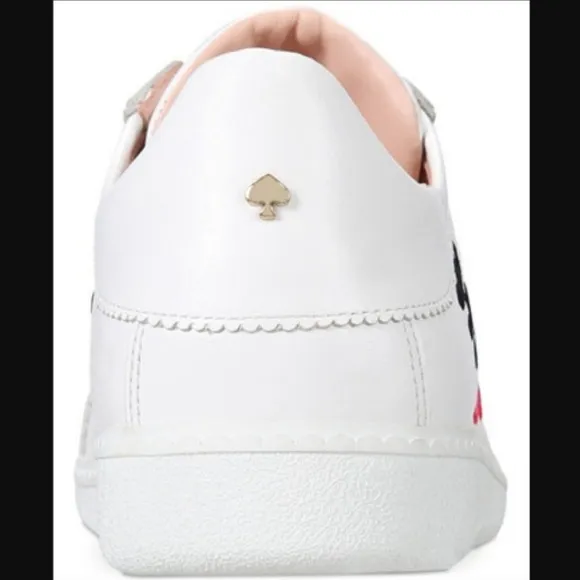 kate spade Everhart Sneakers White Napa Sheep Skin Leather Comfy 8.5m &amp; 9.5m NIB