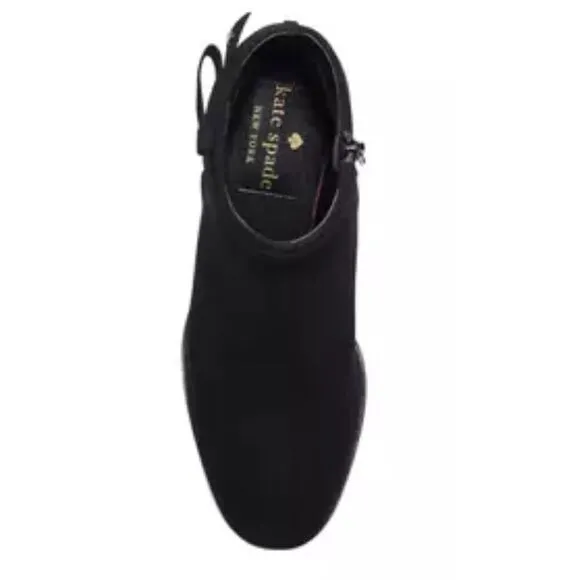 Kate Spade Knott Mid Boots in Black Suede NWOB Size 10 1/2