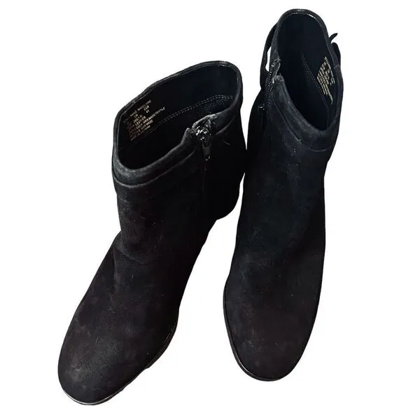 Kate Spade Knott Mid Boots in Black Suede NWOB Size 10 1/2