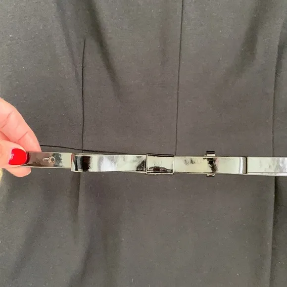 Kate Spade Little Black Ponte Dress w/patent belt, 2