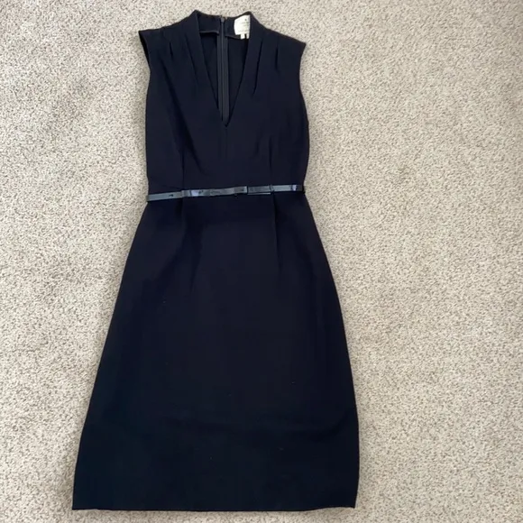 Kate Spade Little Black Ponte Dress w/patent belt, 2