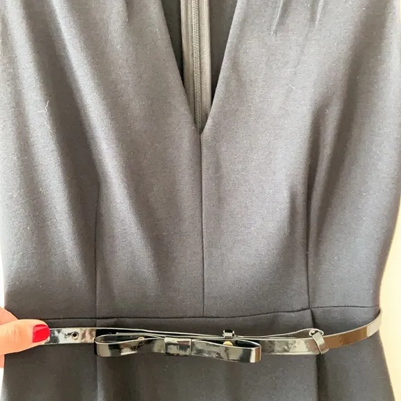 Kate Spade Little Black Ponte Dress w/patent belt, 2