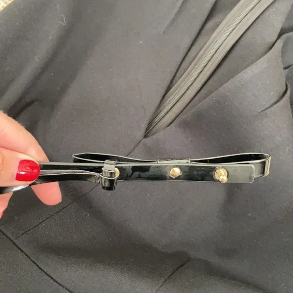 Kate Spade Little Black Ponte Dress w/patent belt, 2